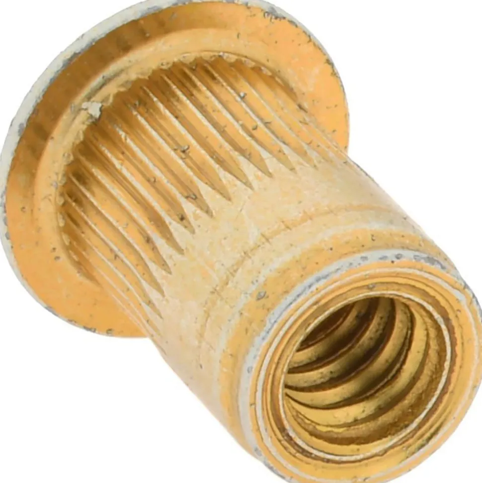 #10-24, 0.296 Insert Dia, 0.475" OAL, Knurled Body Open End Threaded Insert