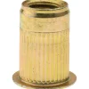 3/8-16, 0.53 Insert Dia, 0.805" OAL, Knurled Body Open End Threaded Insert