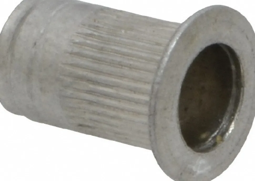 #10-32, 0.296 Insert Dia, 0.475" OAL, Knurled Body Open End Threaded Insert