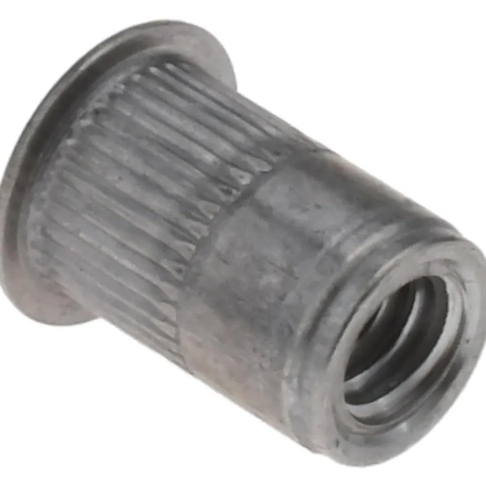 1/4-20, 0.39 Insert Dia, 0.58" OAL, Knurled Body Open End Threaded Insert