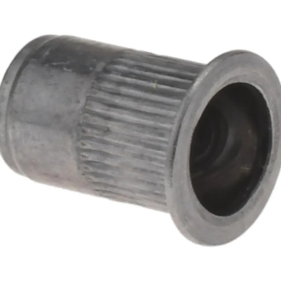 1/4-20, 0.39 Insert Dia, 0.58" OAL, Knurled Body Open End Threaded Insert