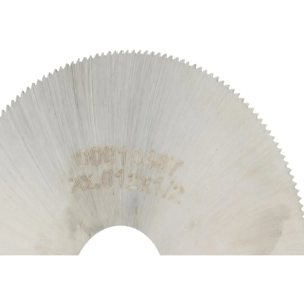 Jeweler's Saw: 2" Dia, 0.012" Thick, 1/2" Arbor Hole, 190 Teeth, High Speed Steel