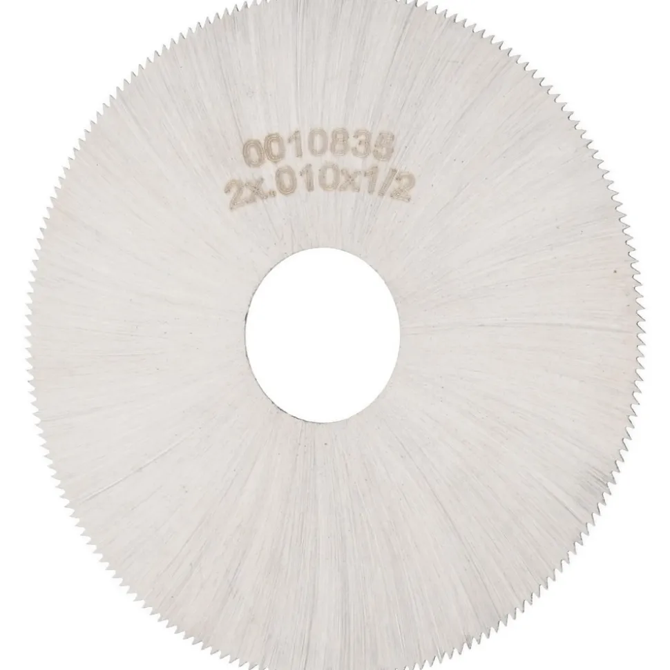 Jeweler's Saw: 2" Dia, 0.01" Thick, 1/2" Arbor Hole, 190 Teeth, High Speed Steel