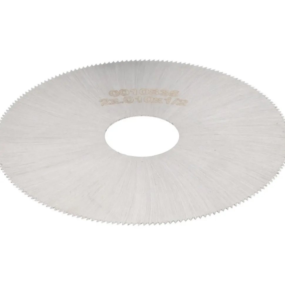 Jeweler's Saw: 2" Dia, 0.01" Thick, 1/2" Arbor Hole, 190 Teeth, High Speed Steel