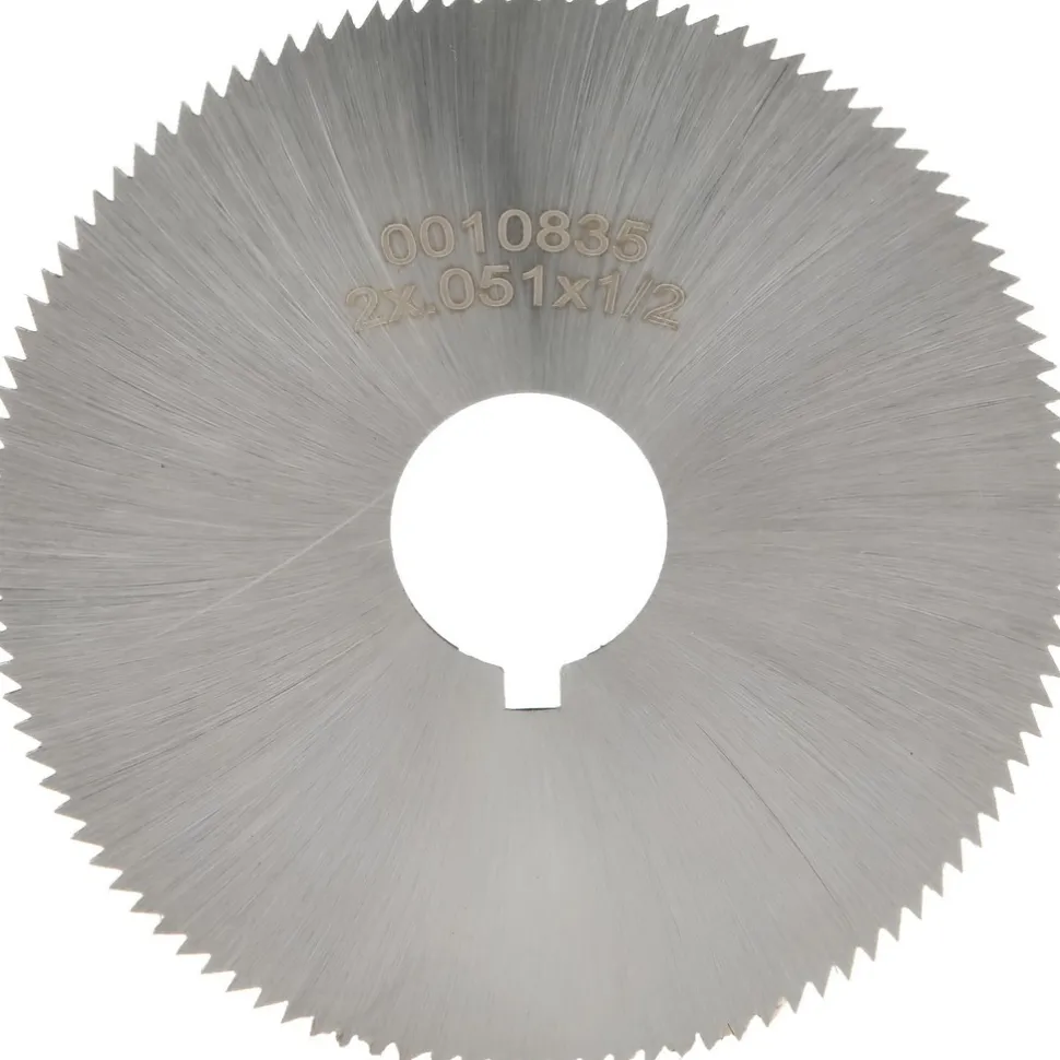 Jeweler's Saw: 2" Dia, 0.051" Thick, 1/2" Arbor Hole, 110 Teeth, High Speed Steel