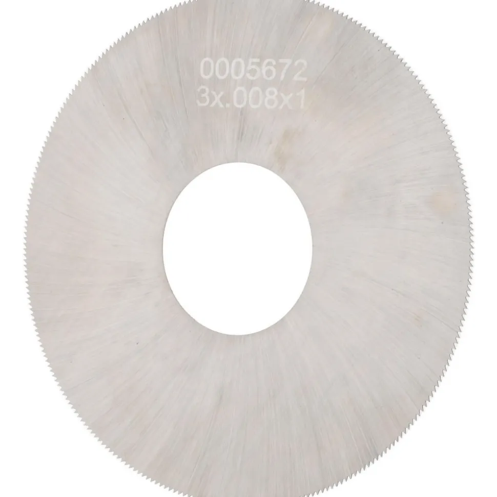 Jeweler's Saw: 3" Dia, 0.008" Thick, 1" Arbor Hole, 280 Teeth, High Speed Steel