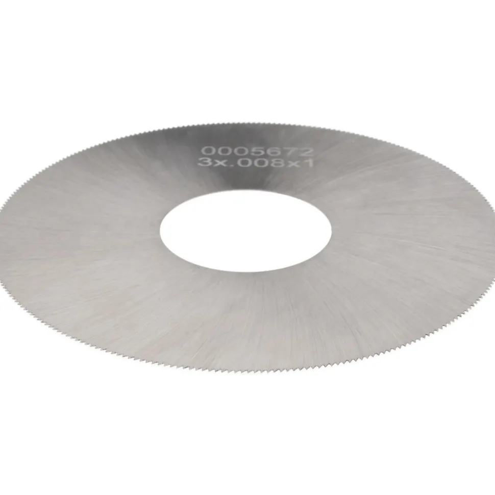 Jeweler's Saw: 3" Dia, 0.008" Thick, 1" Arbor Hole, 280 Teeth, High Speed Steel