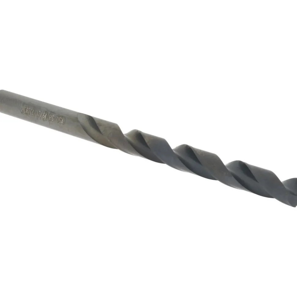Jobber Length Drill Bit: 17/64" (0.2656) Dia, 118 deg, HSS