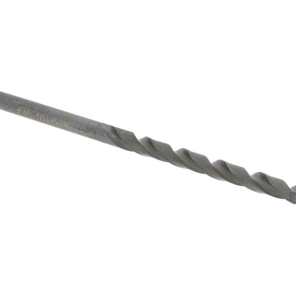 Jobber Length Drill Bit: 9/64" (0.1406) Dia, 118 deg, HSS
