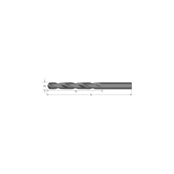 Jobber Length Drill Bit: 1/8" (0.1250) Dia, 118 deg, HSS