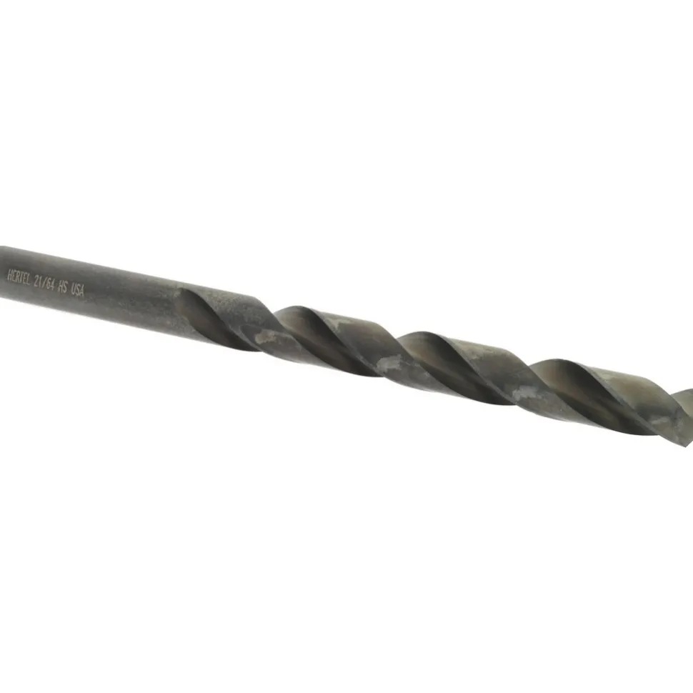 Jobber Length Drill Bit: 21/64" (0.3281) Dia, 118 deg, HSS