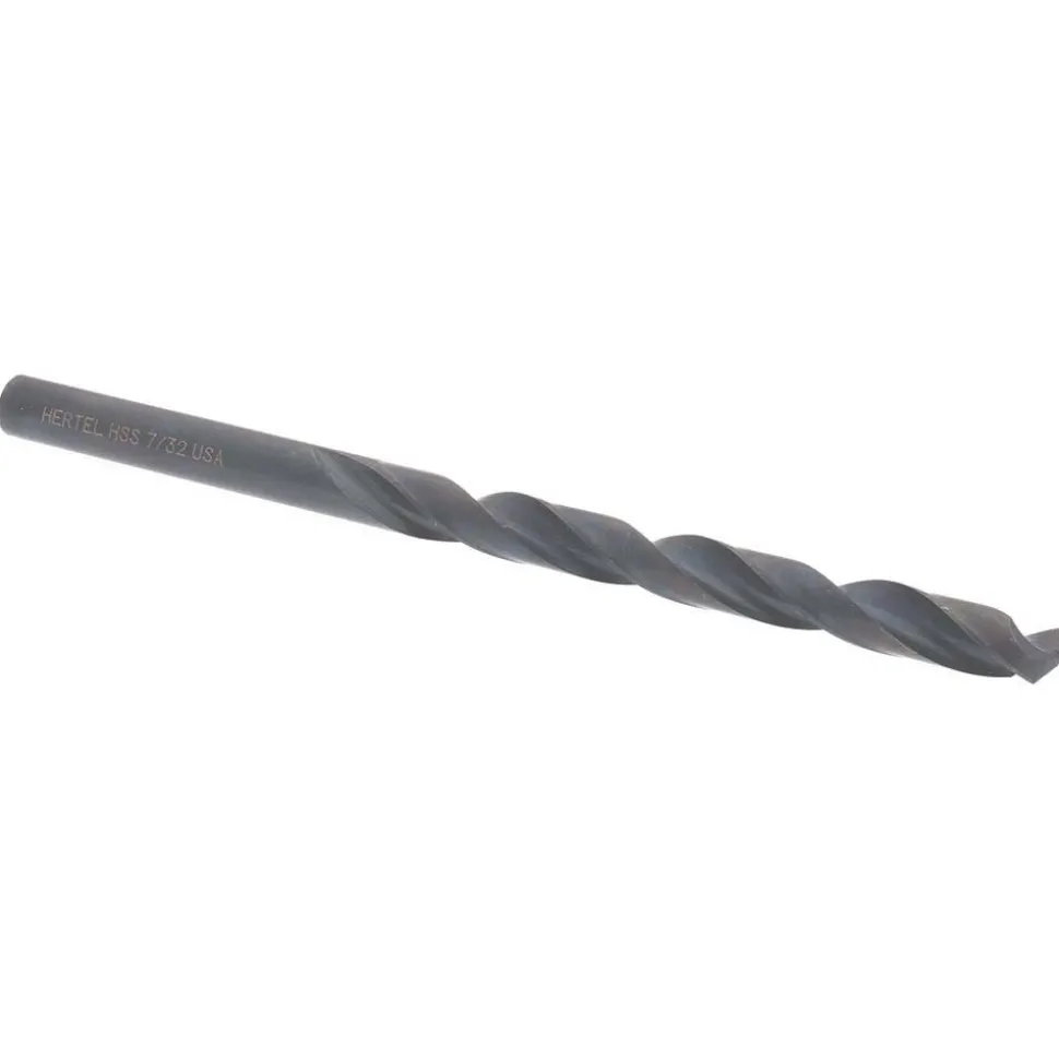 Jobber Length Drill Bit: 7/32" (0.2188) Dia, 135 deg, HSS