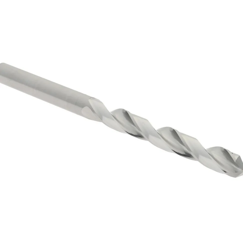 Jobber Length Drill Bit: 3/16" (0.1875) Dia, 118 deg, Solid Carbide