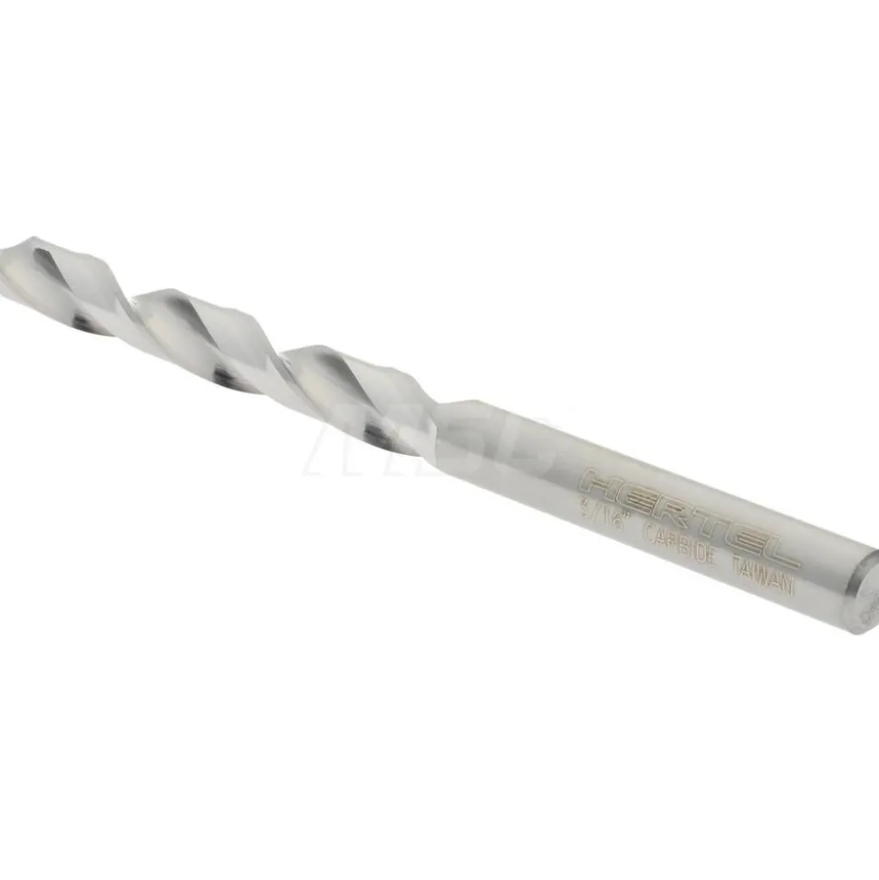 Jobber Length Drill Bit: 3/16" (0.1875) Dia, 118 deg, Solid Carbide