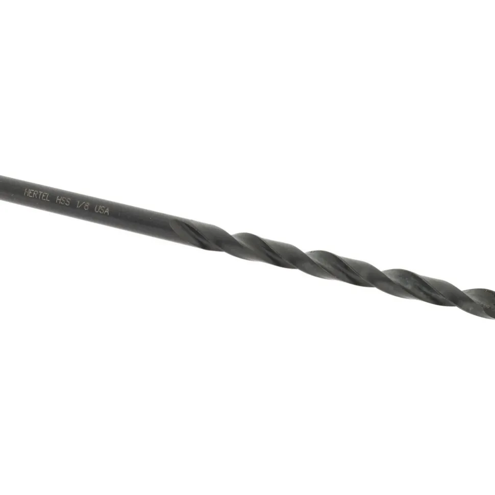 Jobber Length Drill Bit: 1/8" (0.1250) Dia, 135 deg, HSS