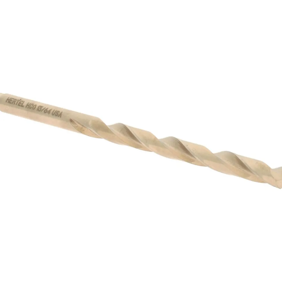 Jobber Length Drill Bit: 13/64" (0.2031) Dia, 135 deg, Cobalt