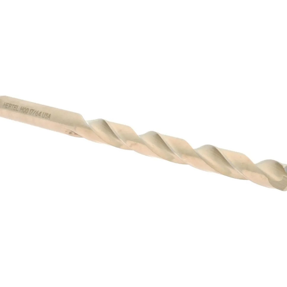 Jobber Length Drill Bit: 17/64" (0.2656) Dia, 135 deg, Cobalt
