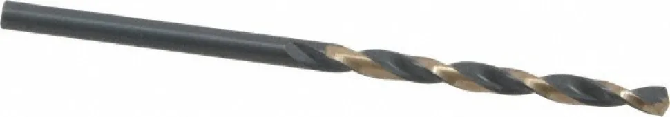 Jobber Length Drill Bit: 1/8" (0.1250) Dia, 135 deg, HSS