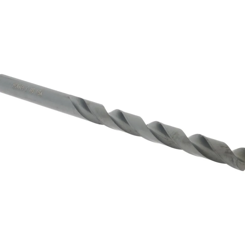 Jobber Length Drill Bit: Letter F (0.2570) Dia, 118 deg, HSS