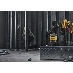 Job Site Radios: Job Site Radio Type: Bluetooth Speaker; Radio Reception: Bluetooth; Power Type: Rechargeable Battery
