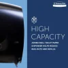 Jumbo Roll Toilet Paper Dispenser, Combo Unit, Black, 20.43" x 13.12" x 5.8"