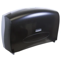 Jumbo Roll Toilet Paper Dispenser, Combo Unit, Black, 20.43