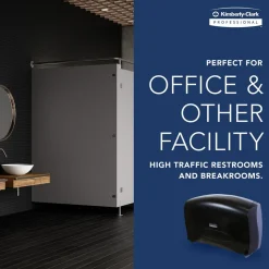 Jumbo Roll Toilet Paper Dispenser, Combo Unit, Black, 20.43
