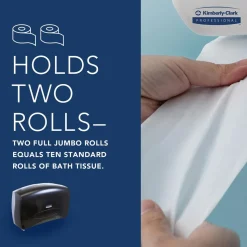 Jumbo Roll Toilet Paper Dispenser, Combo Unit, Black, 20.43