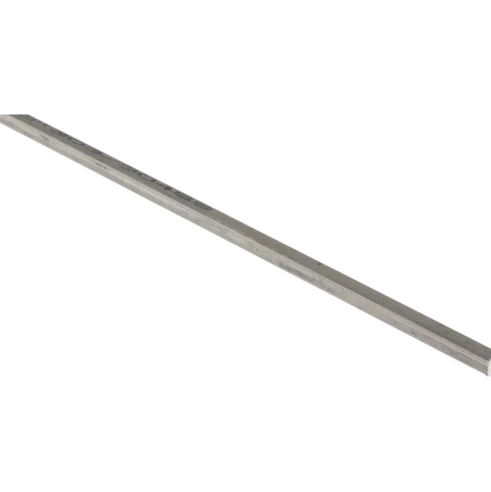 Key Stock: 1/8" High, 1/8" Wide, 12" Long, Stainless Steel, Plain Finish