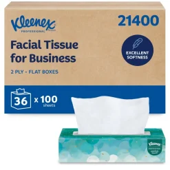 Kleenex Facial Tissue for Business (21400), Flat Tissue Boxes