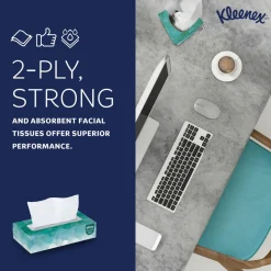 Kleenex Facial Tissue for Business (21400), Flat Tissue Boxes