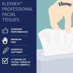 Kleenex Facial Tissue for Business (21400), Flat Tissue Boxes
