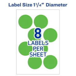 Label Maker Label: Neon Green, Paper, 1-1/4