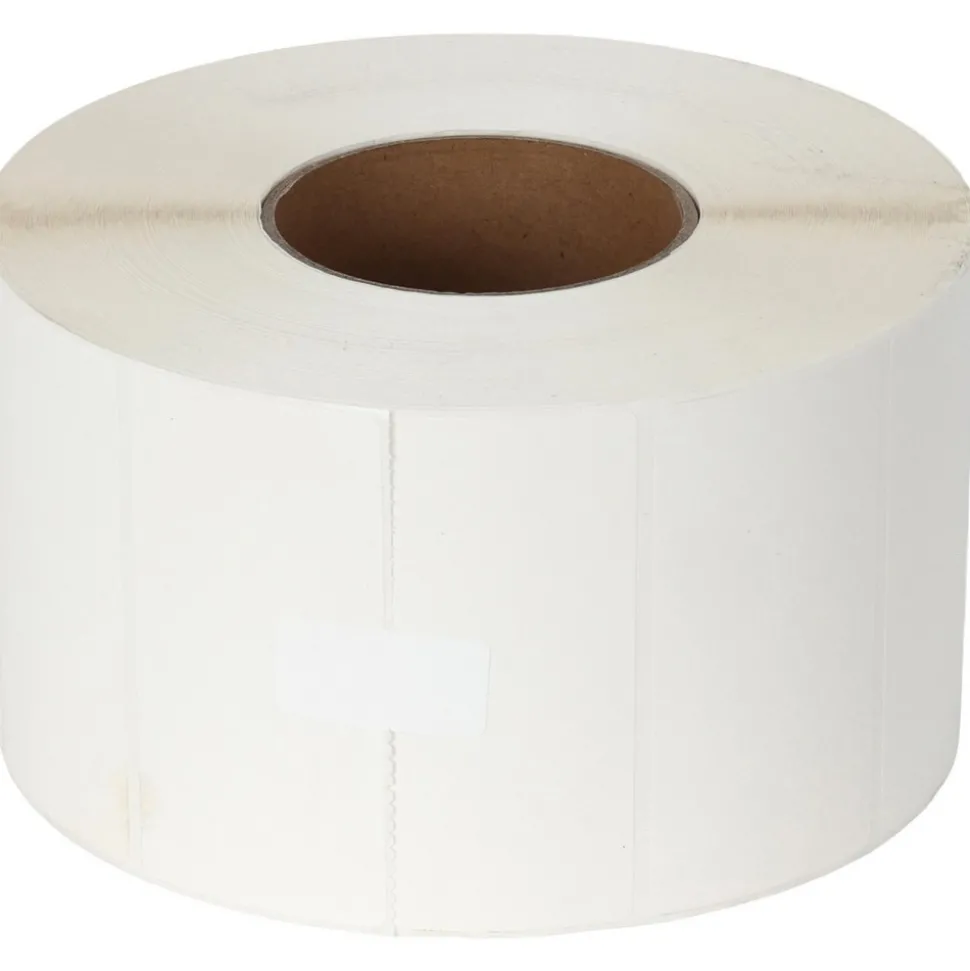 Label Maker Label: White, Matte Coated Facestock, 2" OAL, 4" OAW