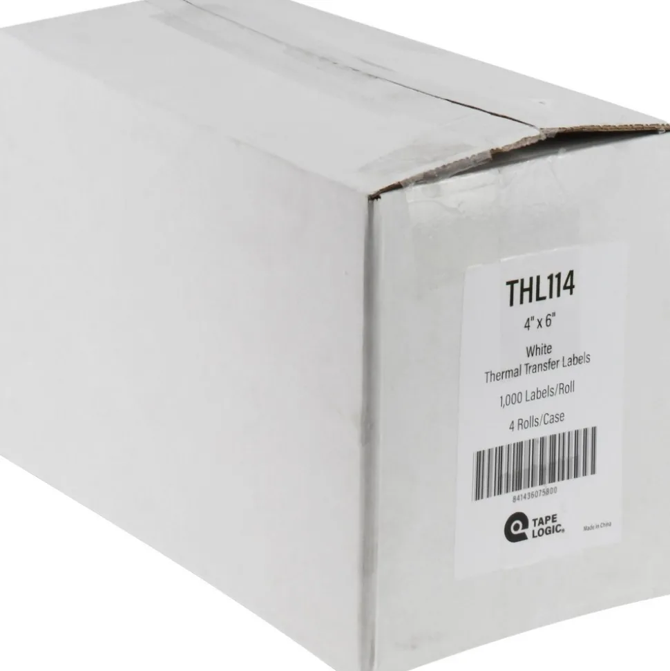 Label Maker Label: White, Matte Coated Facestock, 6" OAL, 4" OAW