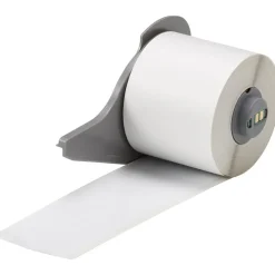 Label Maker Label: White, Vinyl, 1 Roll