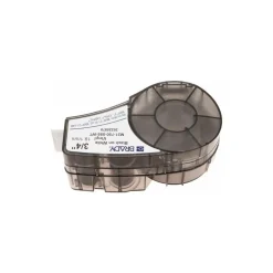 Label Tape: 21', Vinyl, Black & White