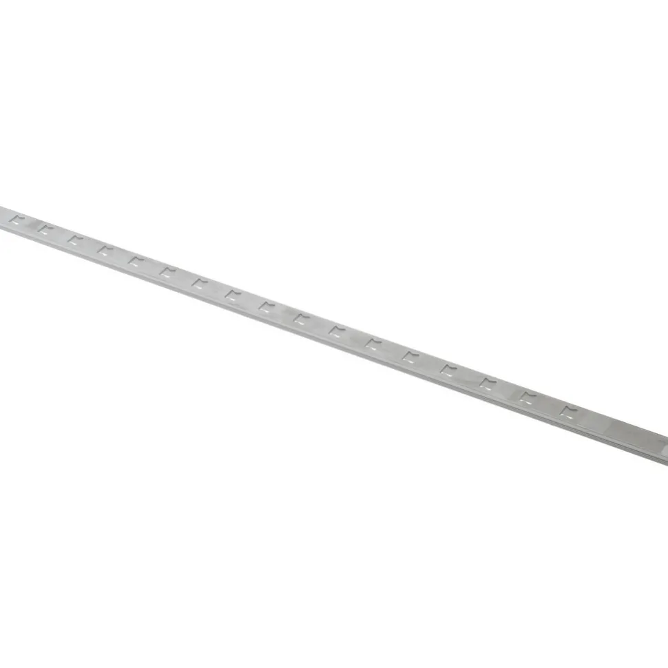 99 Lb Capacity, Anodized Satin Aluminum, Single Slot Shelf Mortise Mount Bracket
