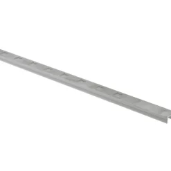 99 Lb Capacity, Anodized Satin Aluminum, Single Slot Shelf Mortise Mount Bracket