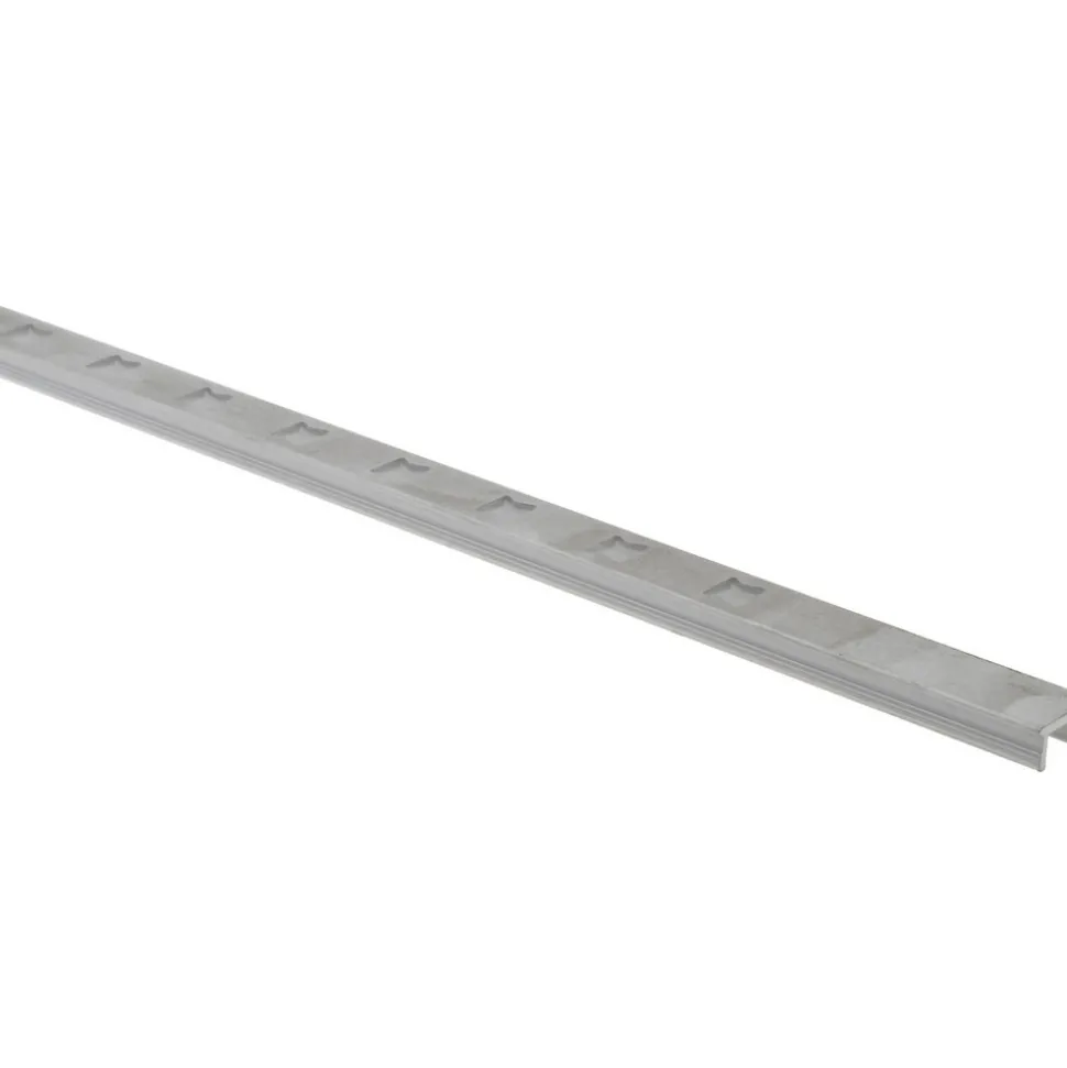 99 Lb Capacity, Anodized Satin Aluminum, Single Slot Shelf Mortise Mount Bracket