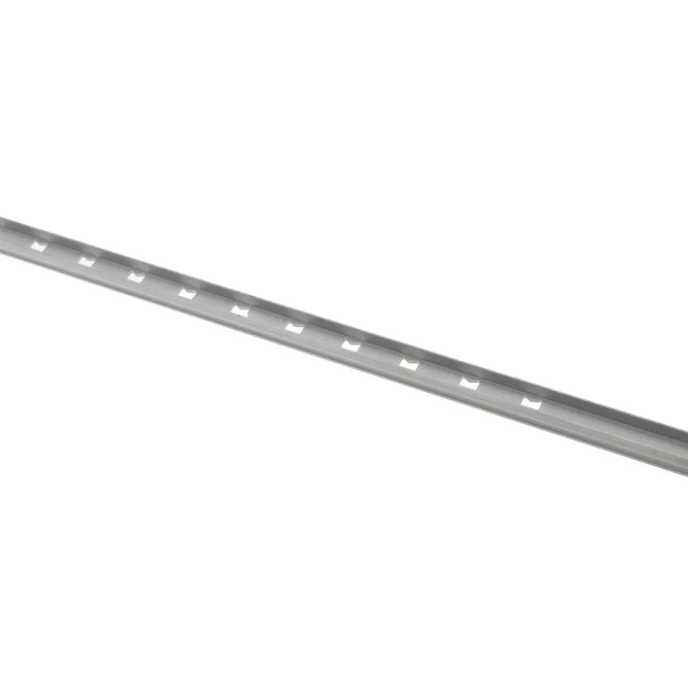99 Lb Capacity, Anodized Satin Aluminum, Single Slot Shelf Mortise Mount Bracket