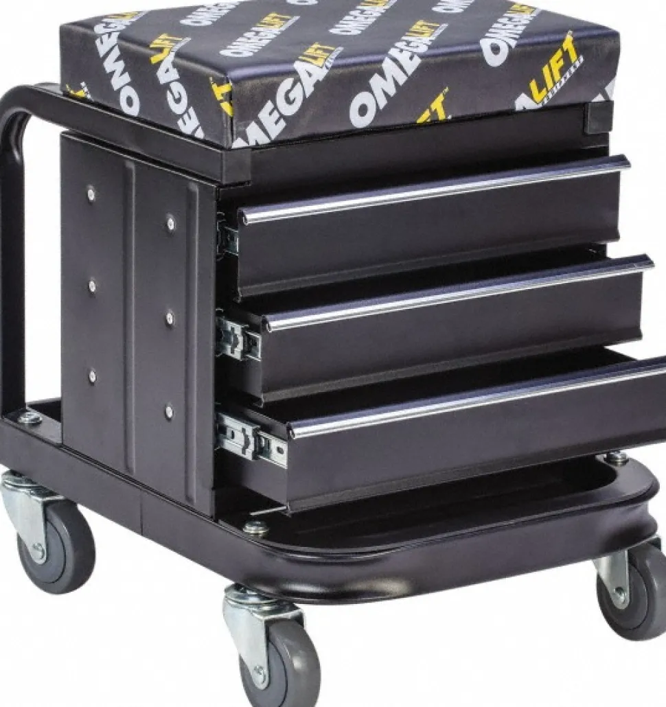 450 Lb Capacity, 4 Wheel Creeper Seat with Drawers