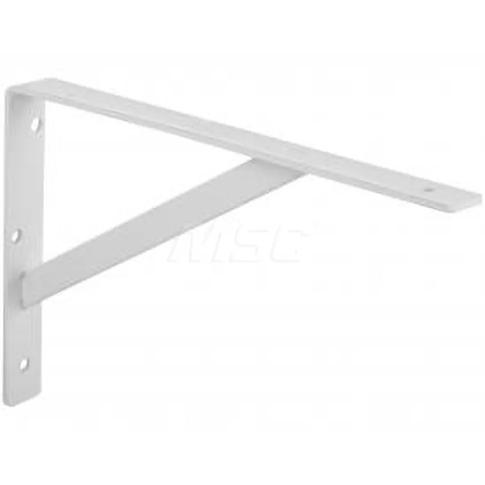 500 Lb Capacity, White Finish, L-Bracket