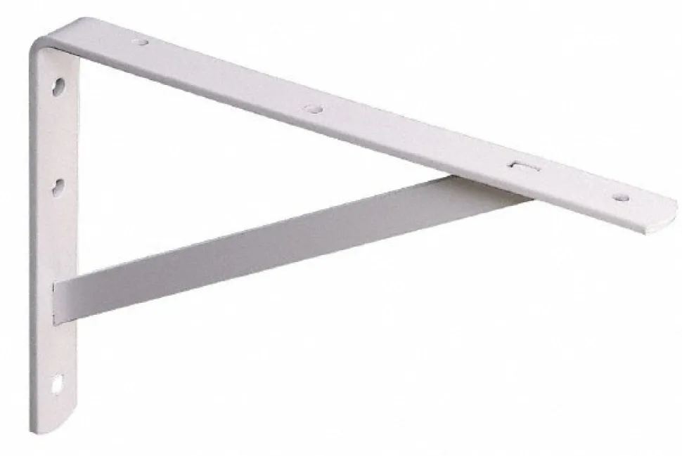 500 Lb Capacity, White Finish, L-Bracket