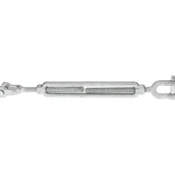 1,200 Lb Load Limit, 3/8" Thread Dia, 6" Take Up, Steel Jaw & Jaw Turnbuckle