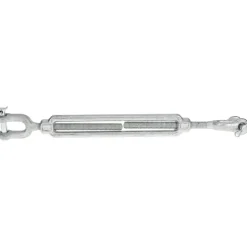1,200 Lb Load Limit, 3/8" Thread Dia, 6" Take Up, Steel Jaw & Jaw Turnbuckle