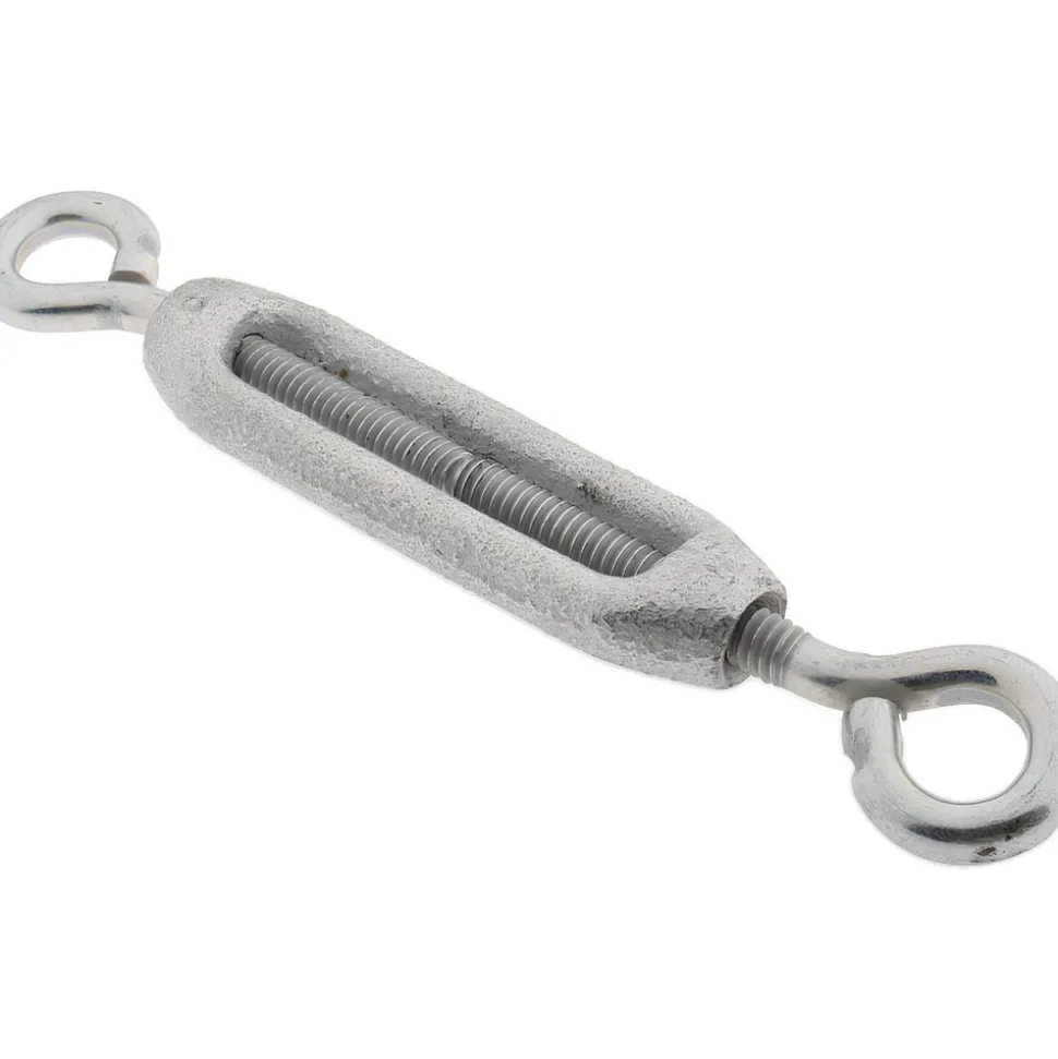 74 Lb Load Limit, 1/4" Thread Dia, 2-1/4" Take Up, Malleable Iron Eye & Eye Turnbuckle
