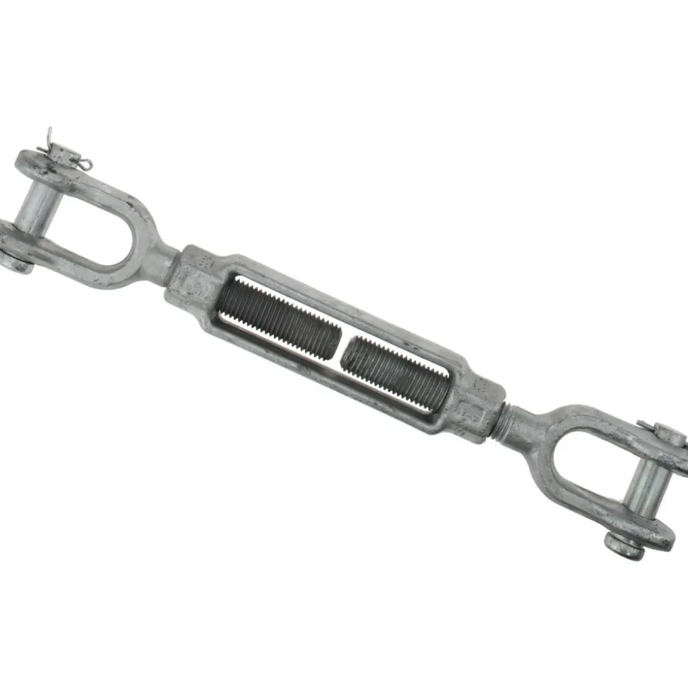 10,000 Lb Load Limit, 1" Thread Dia, 6" Take Up, Steel Jaw & Jaw Turnbuckle