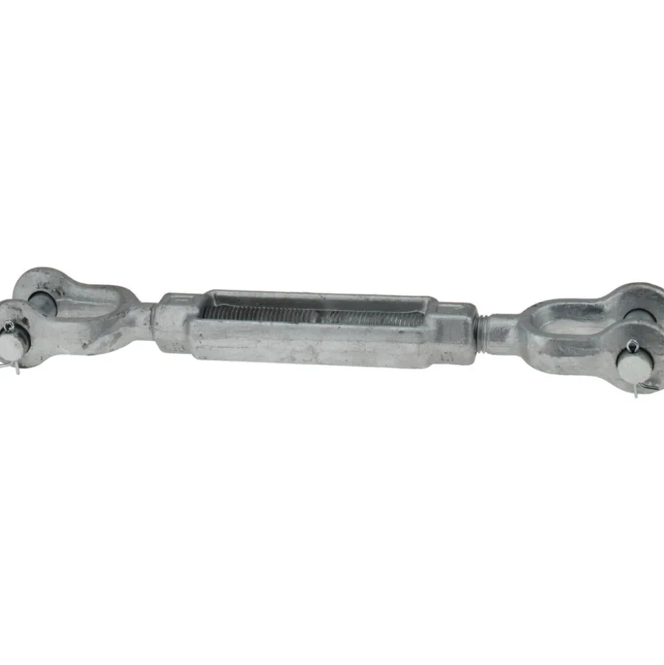 10,000 Lb Load Limit, 1" Thread Dia, 6" Take Up, Steel Jaw & Jaw Turnbuckle