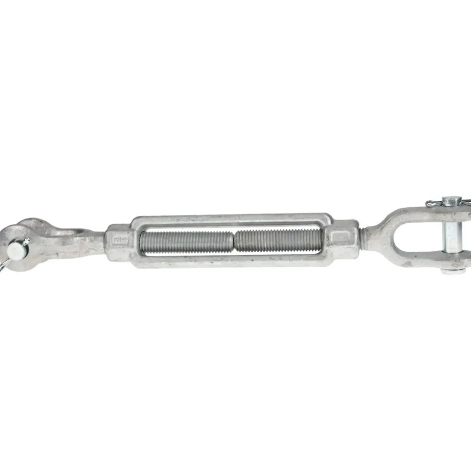 5,200 Lb Load Limit, 3/4" Thread Dia, 6" Take Up, Steel Jaw & Jaw Turnbuckle
